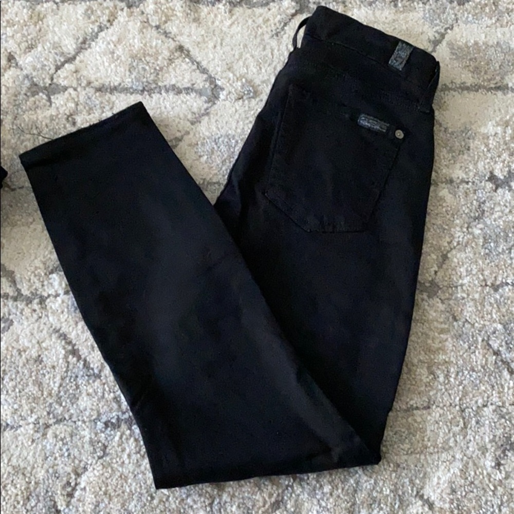 7forAllManKind black Blair ankle jeans